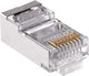 363261 Φις Rj45 8p8c Cat5e Pass Through Θωρακισμενο Σετ 20 Τεμαχιων