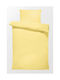 SteweHome Cotton Duvet Cover Set 160x220cm Single With Pillowcase Yellow