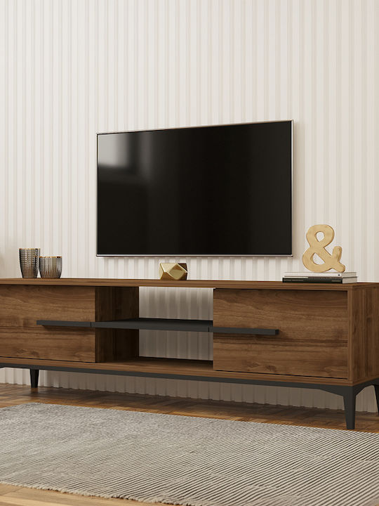 Έπιπλο Τηλεόρασης Eslem Καρυδί Μ160xΠ34.6xΥ48.1cm