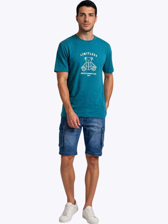 American Stars T-shirt Πετρολ