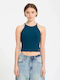 Γυναικείο Crop Top Αμάνικο Atlantic Deep Blue