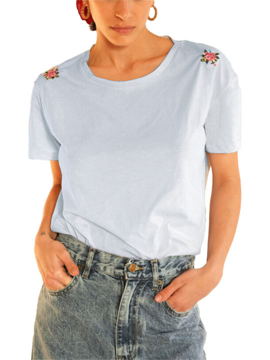 Madame Shou Shou Women's T-shirt Light Blue