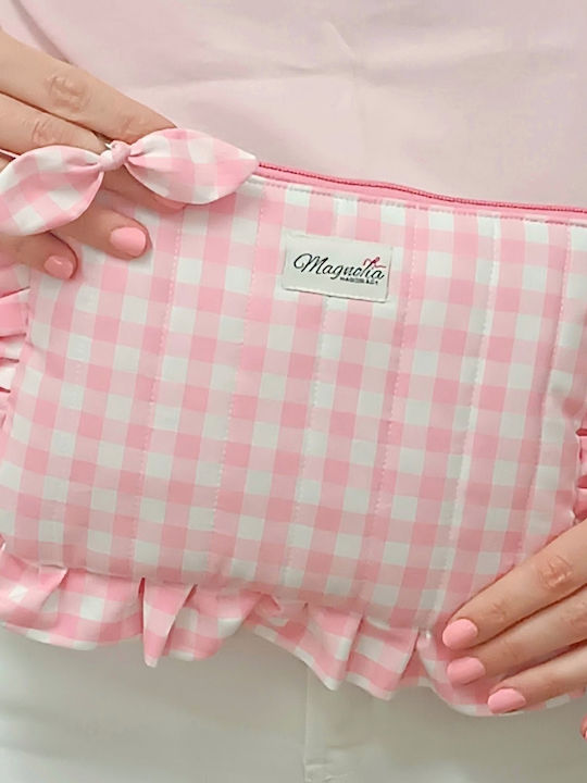Yφασμάτινο Νεσεσέρ Βολαν "pink Gingham"
