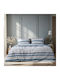 Beauty Home 12561 Set of Double Bed Sheets with Rubber Hugger 165x200+30cm Light Blue 4 Pieces 12561SEYDL
