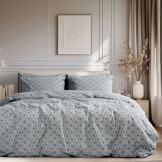Beauty Home 12564 Σετ Σεντόνια Μονά με Λάστιχο 110x200+30εκ. Ανθρακί (3τμχ)