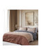 Beauty Home 12565 Single Bed Sheets Set With Rubber Hugger 110x200+30cm Brown 3 Pieces 12565SEMOL