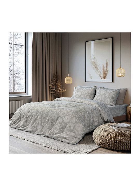Beauty Home Moments Art 12567 Coverlet Set Single Olive Green 160x230cm 2 Pieces
