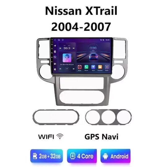 Car Audio System for Nissan X-Trail 2004-2007 Bluetooth USB WiFi GPS Apple CarPlay Android Auto with 10" Touch Screen
