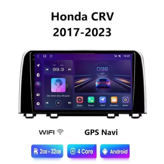 Автомобилна Аудио Система за Honda CR-V 2017-2023 (Bluetooth/USB/WiFi/GPS/Apple CarPlay/Android Auto) с Touch Screen 9"