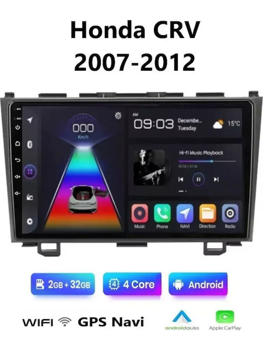 Ηχοσύστημα Αυτοκινήτου για Honda CR-V 2007-2012 (Bluetooth/USB/WiFi/GPS/Apple-Carplay/Android-Auto) με Οθόνη Αφής 9"