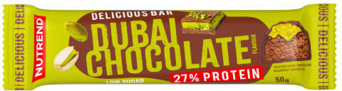 Nutrend Μπάρα με 27% Πρωτεΐνη & Γεύση Dubai Chocolate 50gr