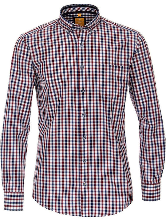 Long Sleeve Shirt Regular Fit Checked Red