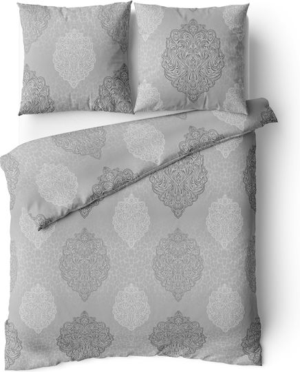 Charalambidis Textiles Σετ Μαξιλαροθήκες Γκρι 52x72εκ.