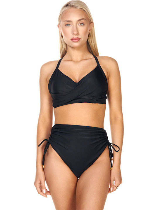 Comfort Set Bikini Ψηλόμεσο Μαύρο