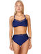 Set Bikini Ψηλόμεσο Μπλε