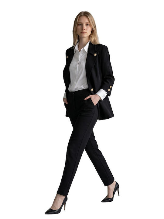 Vagias Pantaloni Dama Crep Negru