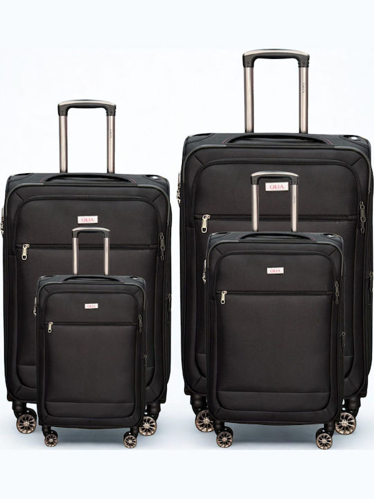 Olia Home Black Suitcases With 4 Wheels