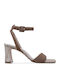 Suede Damen Sandalen Tabac Braun