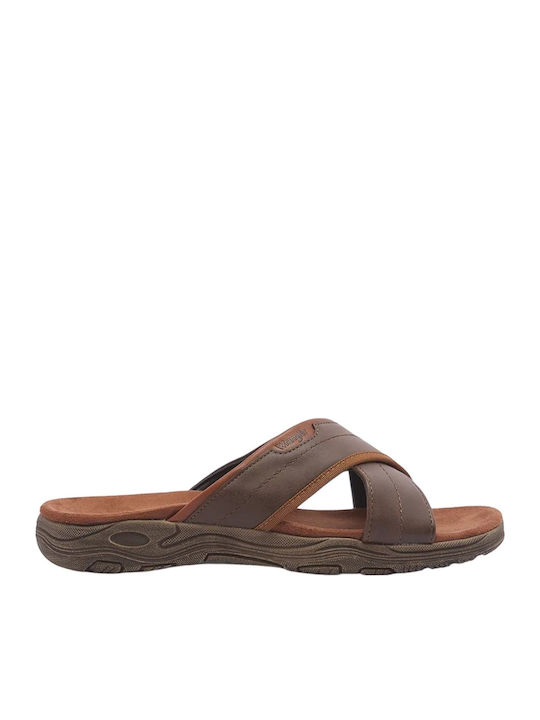 Wrangler Ανδρικά Σανδάλια σε Καφέ Χρώμα