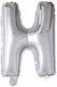 Letter H Foil Silver 45cm