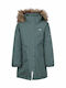 Waterproof Kids Parka with Hood Spruce Green