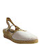 Fabric Women's Espadrilles In Beige Colour K-401-BEIGE