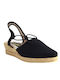 Yfasmátines Damen Espadrilles in Schwarz Farbe K-400-ΒLACK