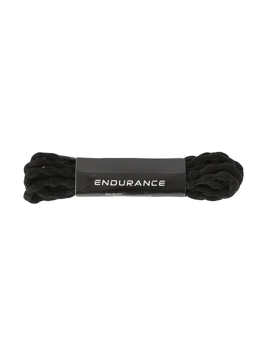 Endurance Κορδόνια Παπουτσιών Μαύρα 2τμχ 120cm