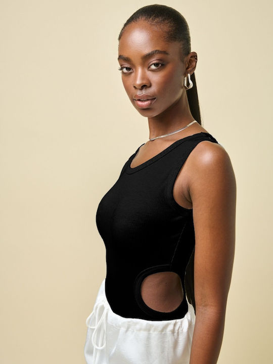Project Soma Balsam Black Bodysuit Μαύρο Κορμάκι Ανοίγματα
