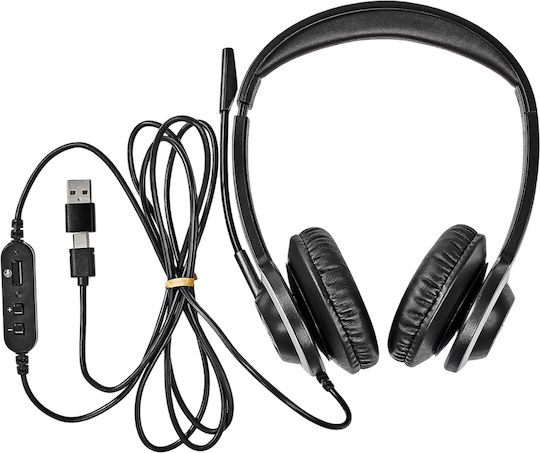 Nedis CHSTU310BK Ενσύρματα Over Ear Ακουστικά Μαύρα
