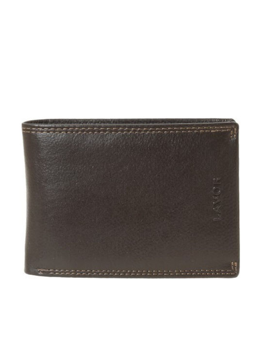 Leather Men's Wallet with RFID Brown