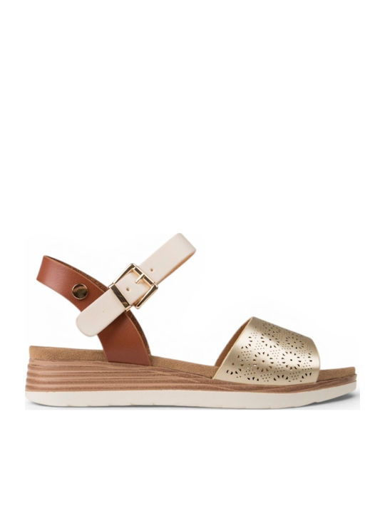 Sommer Damenplattformen Gold
