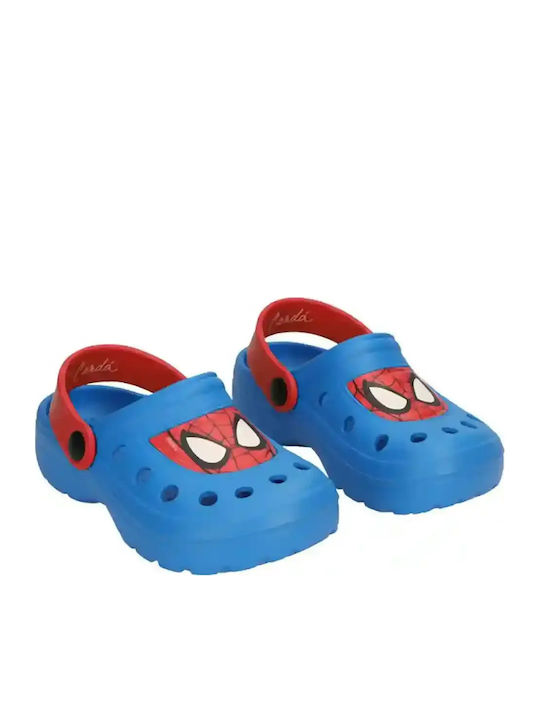 Spiderman Kids Beach Clogs Blue