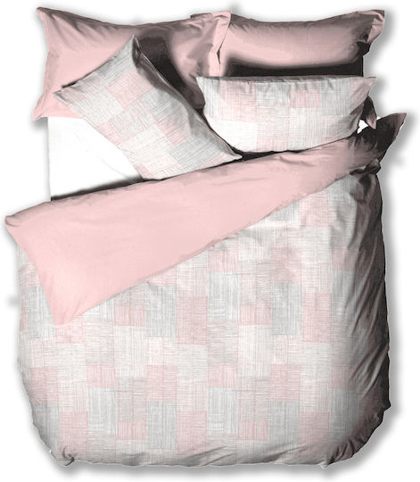 Charalambidis Textiles Σεντόνι Μονό με Λάστιχο 100x200+35εκ. Ροζ