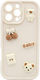Bear Back Cover Silicon Bej Galaxy S25 FE