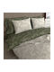 Charalambidis Textiles Κρίνος Σεντόνι Μονό 160x260εκ. Λαδί