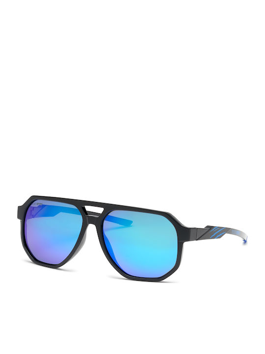 Philipp Plein Herren Sonnenbrille mit Schwarzem Rahmen SSP014-61Z42P