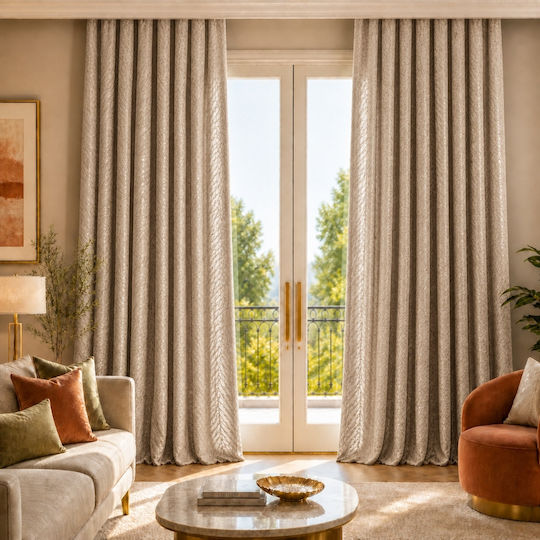 My Home Luxury Кърпина с Треса Бежова 280x270см