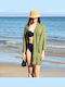 Kentia Sundress Γυναικείο Μακρύ Φόρεμα Παραλίας Green
