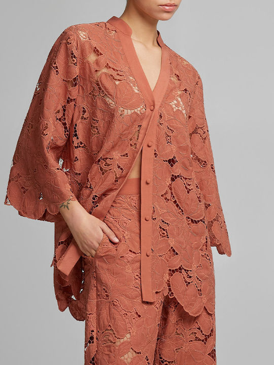 Long Sleeve Women's Shirt Terracotta