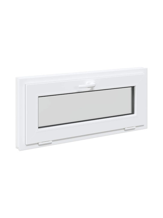 vidaXL Hinged Window PVC W90xH40cm