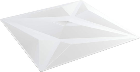 3D Πάνελ Τοίχου από Φελιζόλ Λευκό 50x50x0.4εκ. 12τμχ