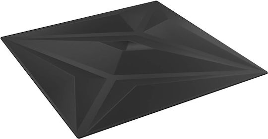 3D Πάνελ Τοίχου από Φελιζόλ Μαύρο 50x50x0.4εκ. 48τμχ