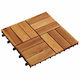 vidaXL Decking Board for Garden Flooring Made of Wood 30x30cm 20 Pieces