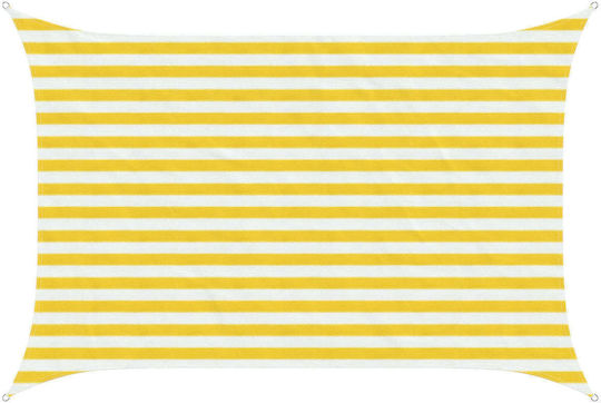 vidaXL Rectangular Shade Sail Yellow 2x3.5x3.5m