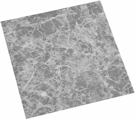vidaXL Set Plastikboden PVC mit 20 Fliesen M30.5xP30.5cm Grau