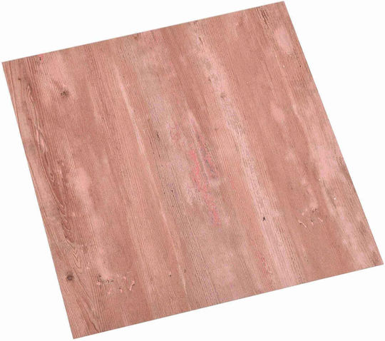 vidaXL Set Plastic Floor PVC With 20 Tiles L30.5xW30.5cm Red