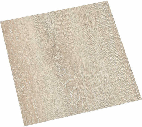 vidaXL Set Plastic Floor PVC With 20 Tiles L30.5xW30.5cm Brown