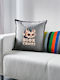 Roblox Blox Fruits Kids Throw Pillow Gray 100% Cotton Includes Filling 50x50cm