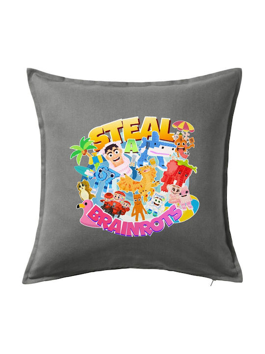 Roblox Steal A Brainrot Kids Throw Pillow Couch...